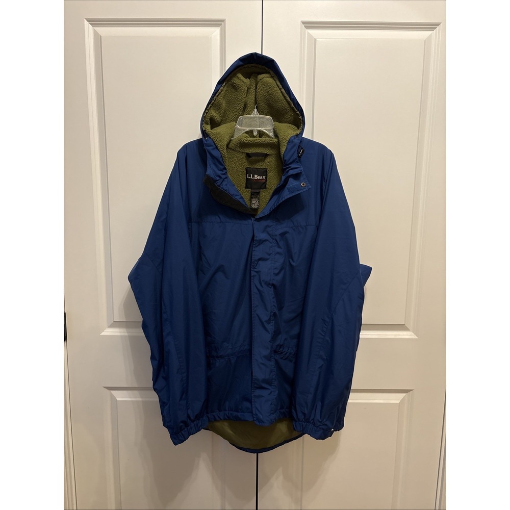 Vintage L.L. Bean Outdoors Trail Model Fleece-Lined Rain Jacket Men’s Reg. XL